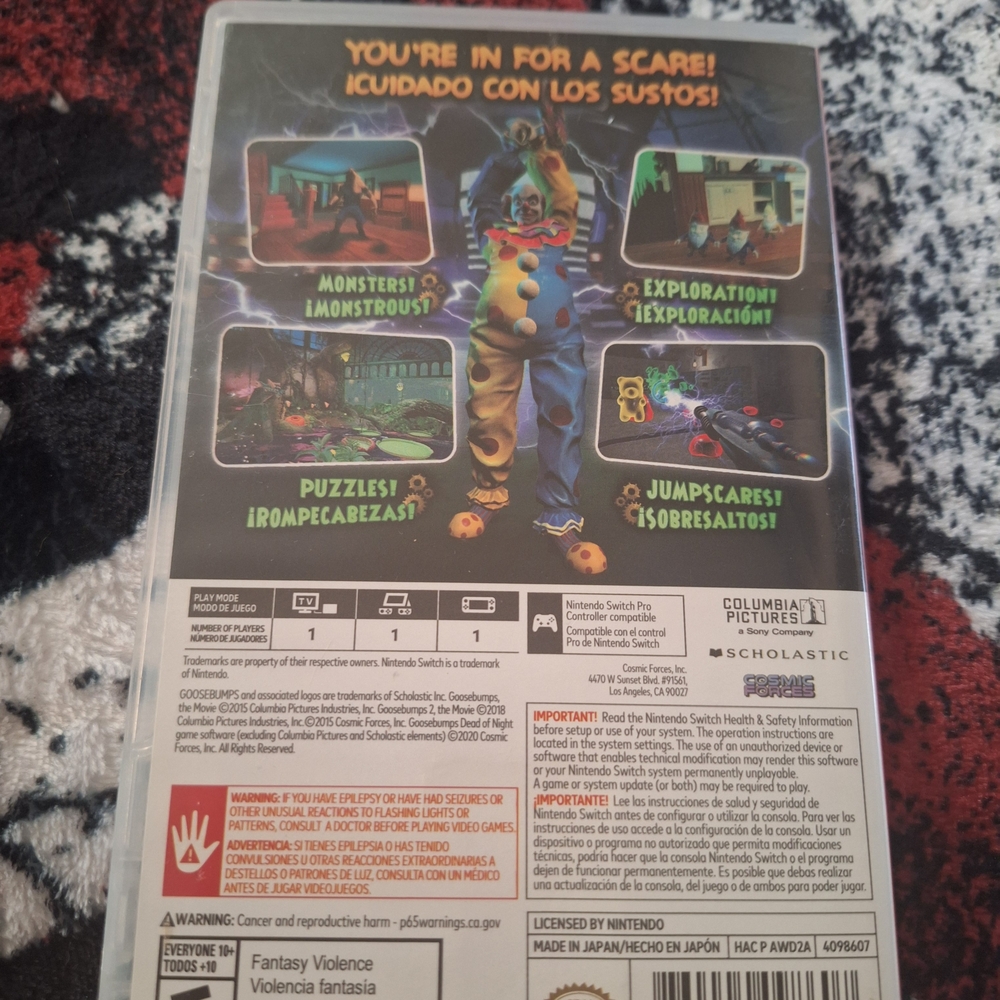 Goosebumps: Dead of Night for Nintendo Switch - Black and Red - Picture 2 of 6